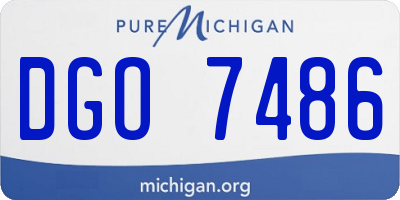 MI license plate DGO7486