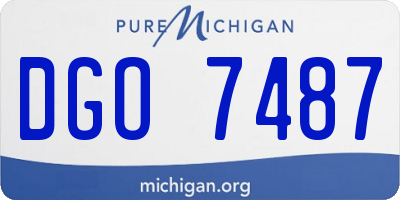 MI license plate DGO7487