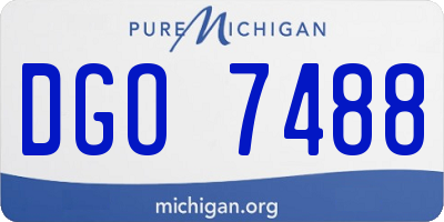 MI license plate DGO7488