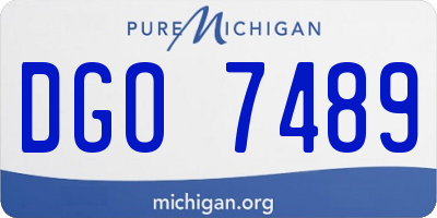 MI license plate DGO7489