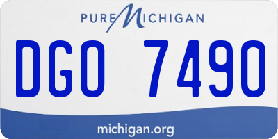 MI license plate DGO7490