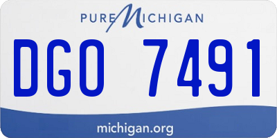 MI license plate DGO7491
