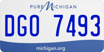 MI license plate DGO7493