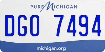 MI license plate DGO7494