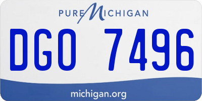 MI license plate DGO7496