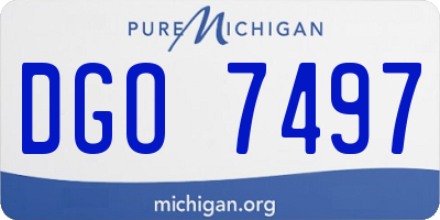MI license plate DGO7497