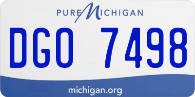 MI license plate DGO7498