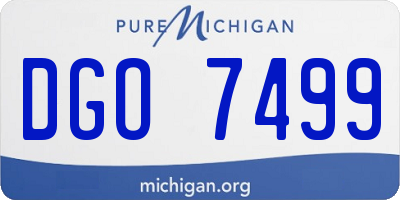 MI license plate DGO7499
