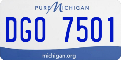 MI license plate DGO7501