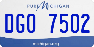 MI license plate DGO7502