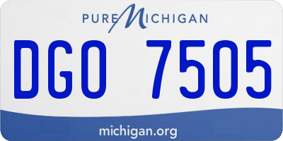 MI license plate DGO7505