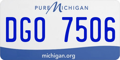 MI license plate DGO7506