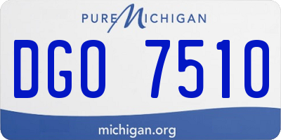 MI license plate DGO7510