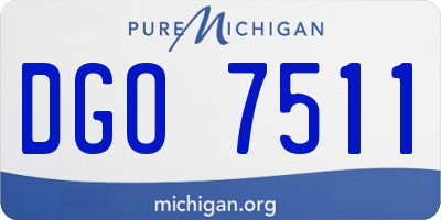 MI license plate DGO7511