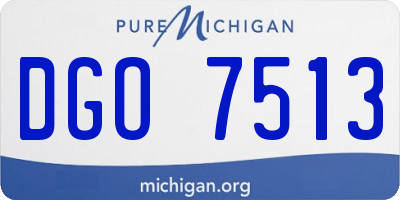 MI license plate DGO7513