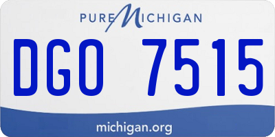 MI license plate DGO7515