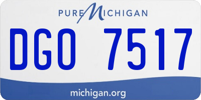 MI license plate DGO7517