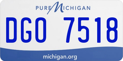 MI license plate DGO7518
