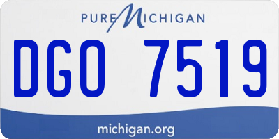 MI license plate DGO7519
