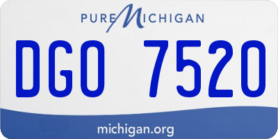 MI license plate DGO7520