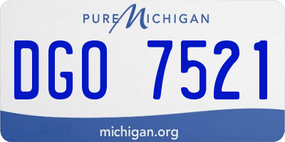 MI license plate DGO7521