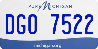 MI license plate DGO7522