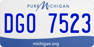 MI license plate DGO7523