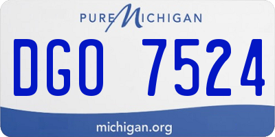 MI license plate DGO7524