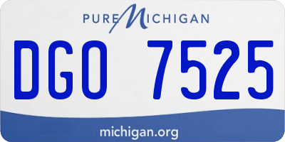 MI license plate DGO7525