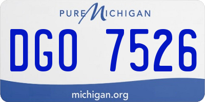 MI license plate DGO7526