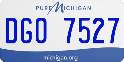 MI license plate DGO7527