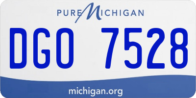 MI license plate DGO7528