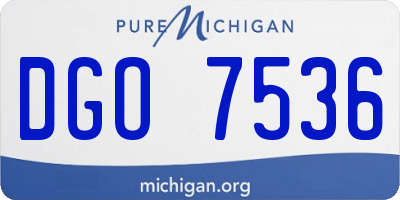 MI license plate DGO7536