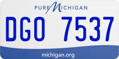 MI license plate DGO7537