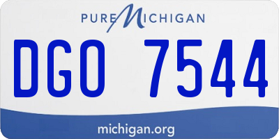 MI license plate DGO7544