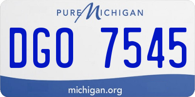 MI license plate DGO7545