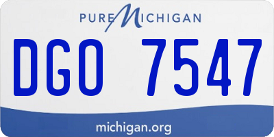 MI license plate DGO7547