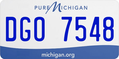 MI license plate DGO7548