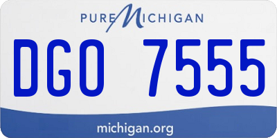 MI license plate DGO7555