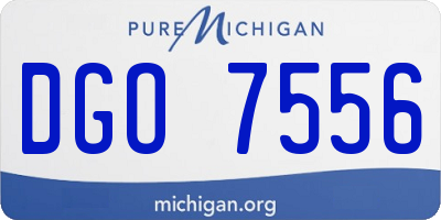 MI license plate DGO7556