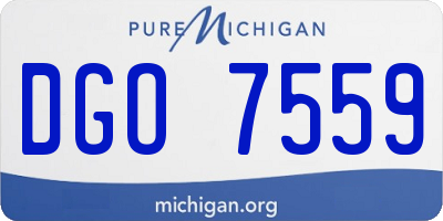 MI license plate DGO7559