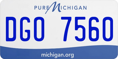 MI license plate DGO7560