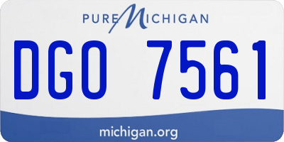 MI license plate DGO7561
