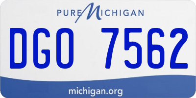 MI license plate DGO7562