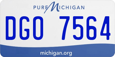 MI license plate DGO7564