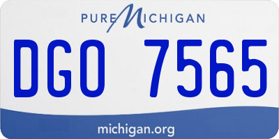 MI license plate DGO7565