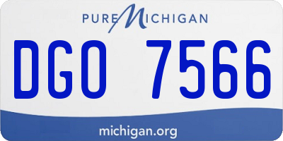 MI license plate DGO7566