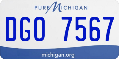 MI license plate DGO7567