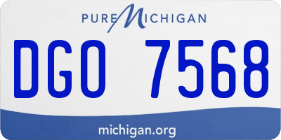 MI license plate DGO7568