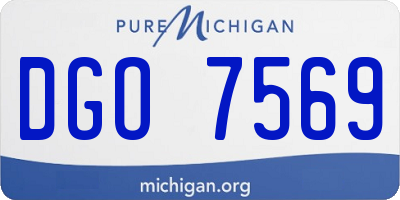 MI license plate DGO7569